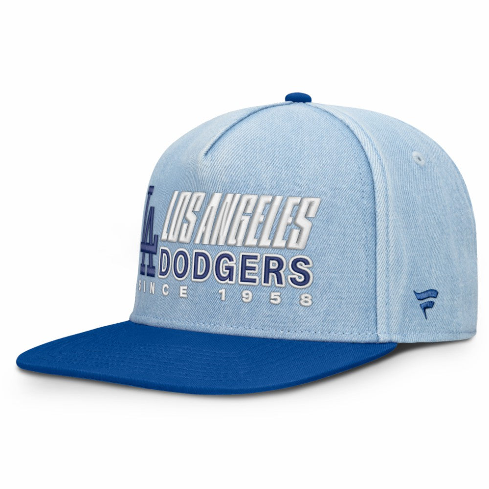 Los Angeles Dodgers Fanatics Twinbill Snapback Hat - Denim - Fanatics Discount