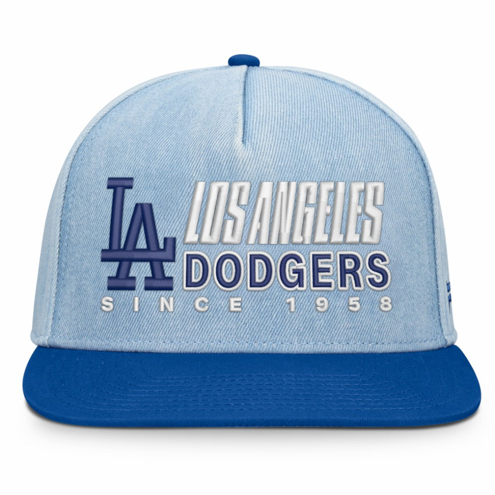 Los Angeles Dodgers Fanatics Twinbill Snapback Hat - Denim - Fanatics Discount