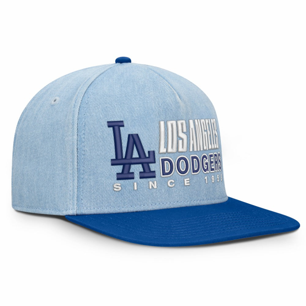 Los Angeles Dodgers Fanatics Twinbill Snapback Hat - Denim - Fanatics Discount