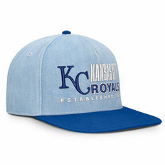 Kansas City Royals Fanatics Twinbill Snapback Hat - Denim - Fanatics on Sale