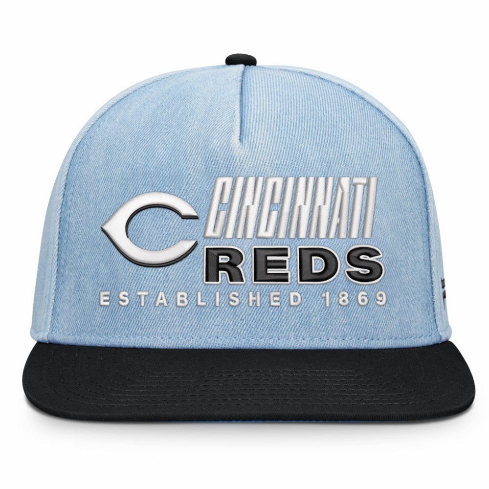 Cincinnati Reds Fanatics Twinbill Snapback Hat - Denim - Fanatics Online