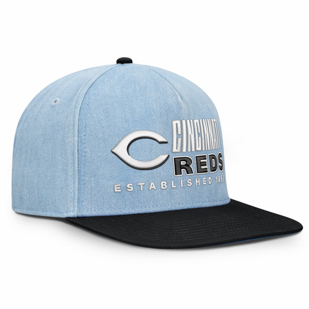 Cincinnati Reds Fanatics Twinbill Snapback Hat - Denim - Fanatics Online