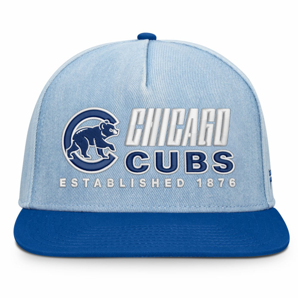 Chicago Cubs Fanatics Twinbill Snapback Hat - Denim - Fanatics Lifestyle