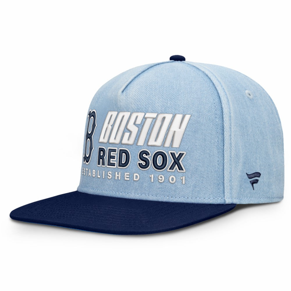 Boston Red Sox Fanatics Twinbill Snapback Hat - Denim - Fanatics on Sale