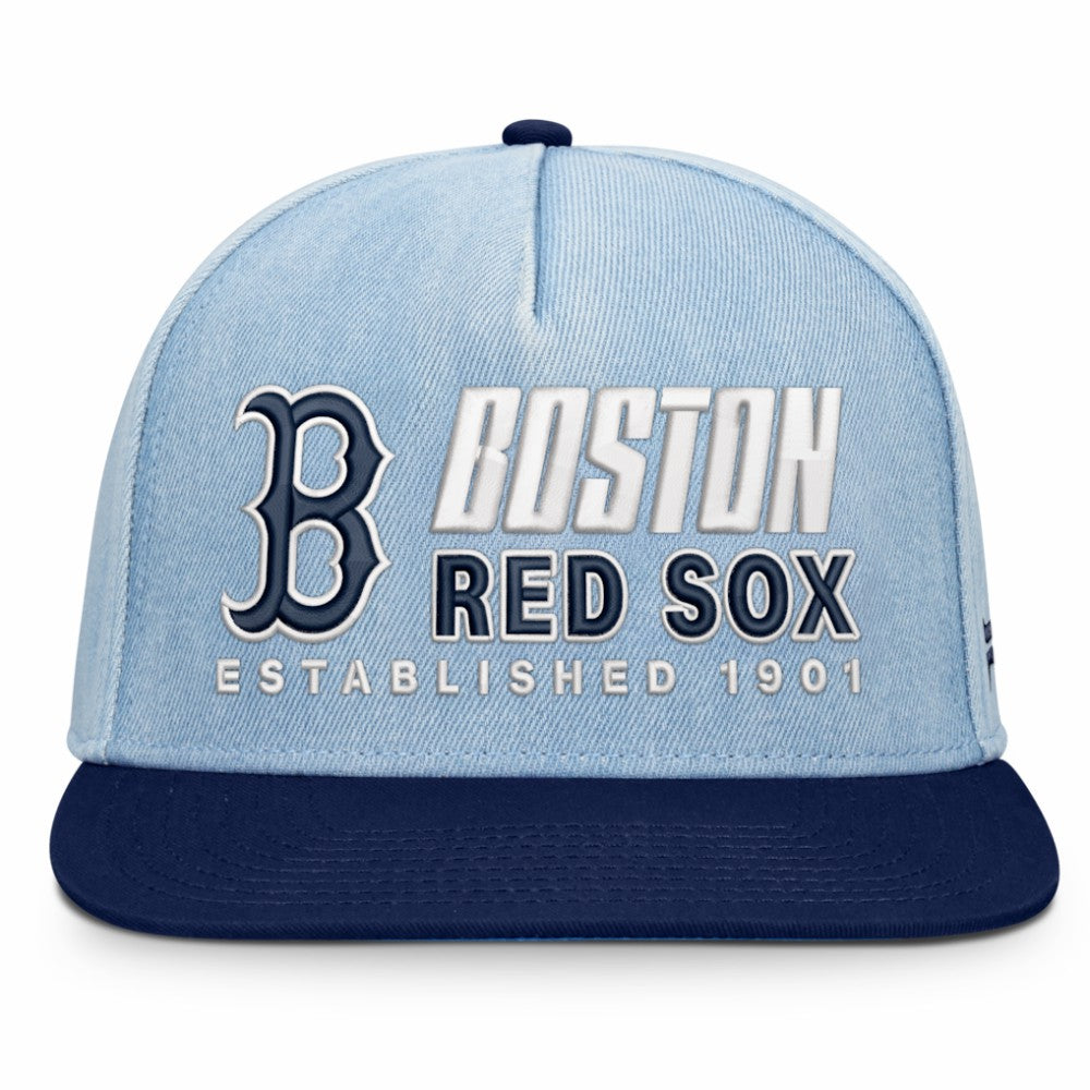 Boston Red Sox Fanatics Twinbill Snapback Hat - Denim - Fanatics on Sale