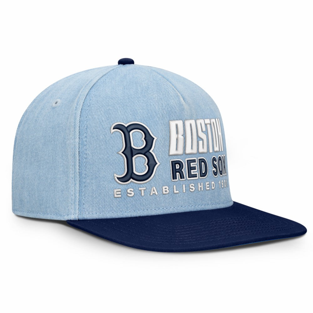 Boston Red Sox Fanatics Twinbill Snapback Hat - Denim - Fanatics on Sale