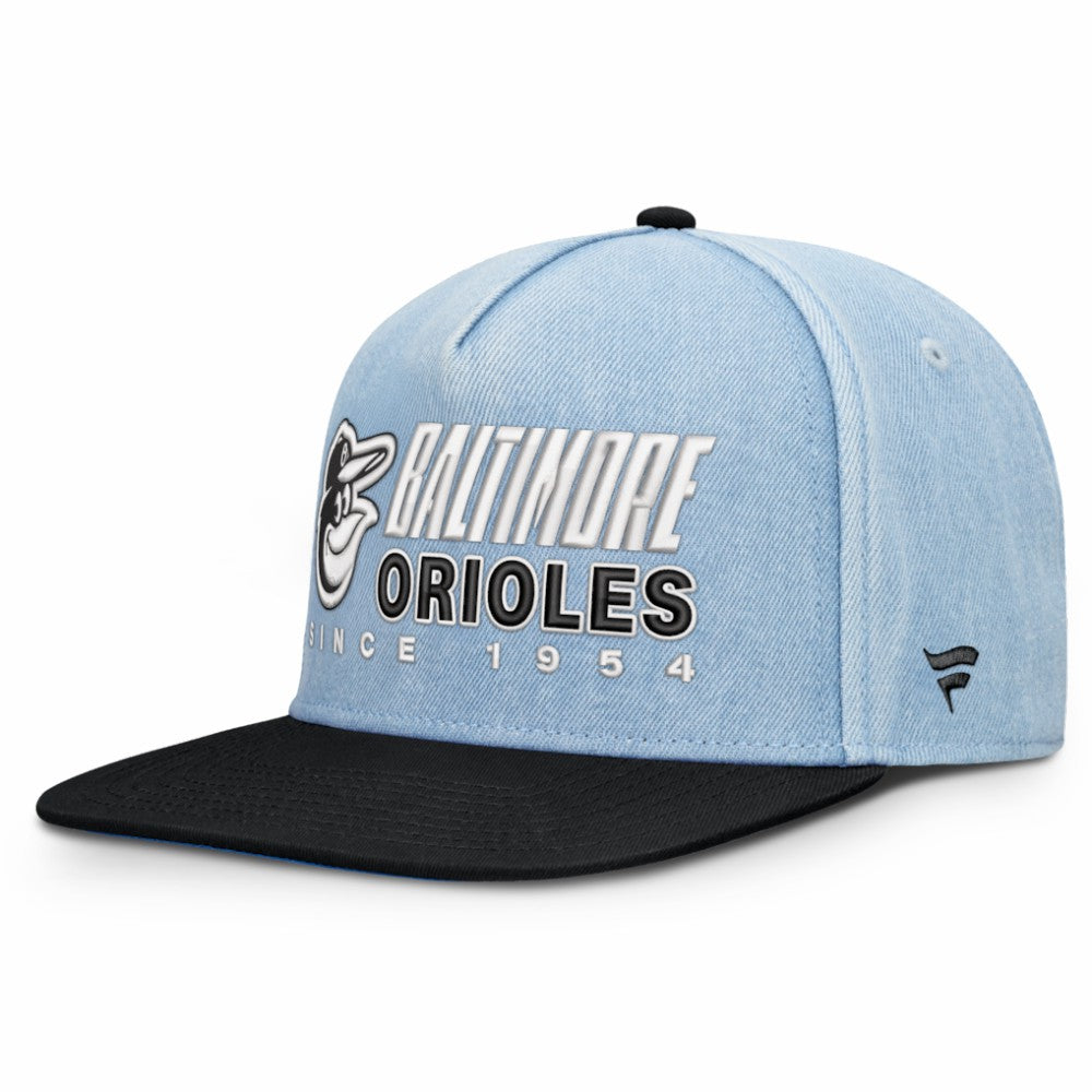 Baltimore Orioles Fanatics Twinbill Snapback Hat - Denim - Fanatics Lifestyle