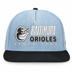 Baltimore Orioles Fanatics Twinbill Snapback Hat - Denim - Fanatics Lifestyle