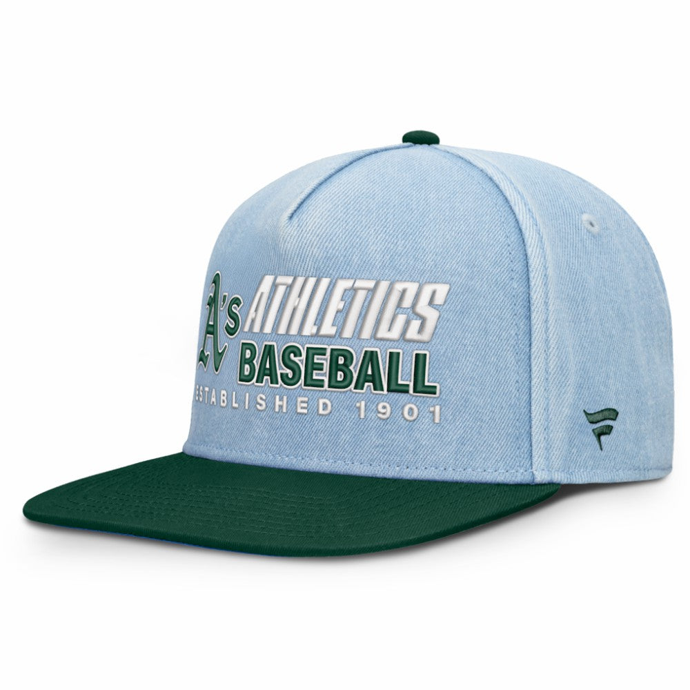 Athletics Fanatics Twinbill Snapback Hat - Denim - Fanatics Lifestyle