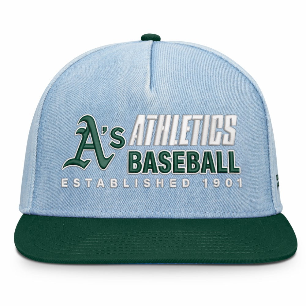 Athletics Fanatics Twinbill Snapback Hat - Denim - Fanatics Lifestyle