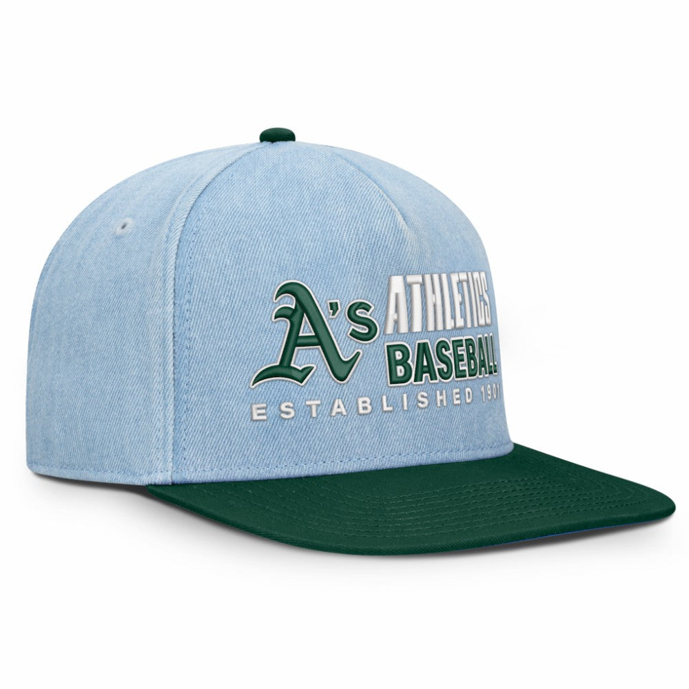 Athletics Fanatics Twinbill Snapback Hat - Denim - Fanatics Lifestyle