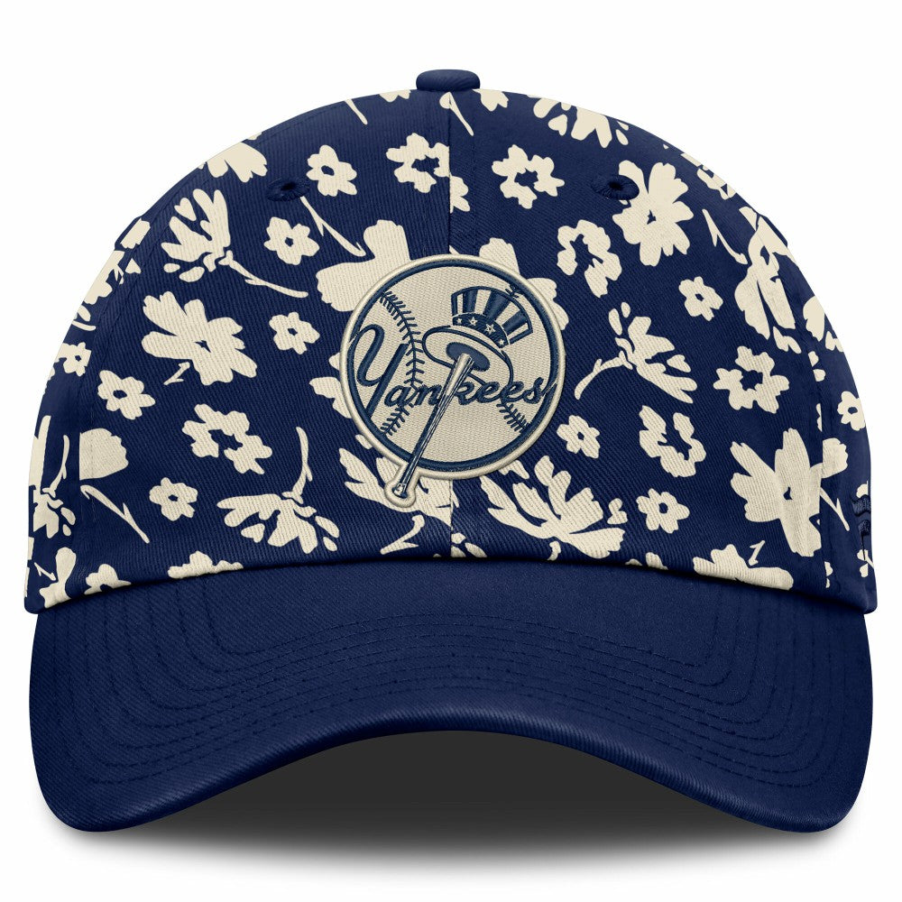New York Yankees Fanatics Women's Blossom Adjustable Hat - Navy - Fanatics on Sale