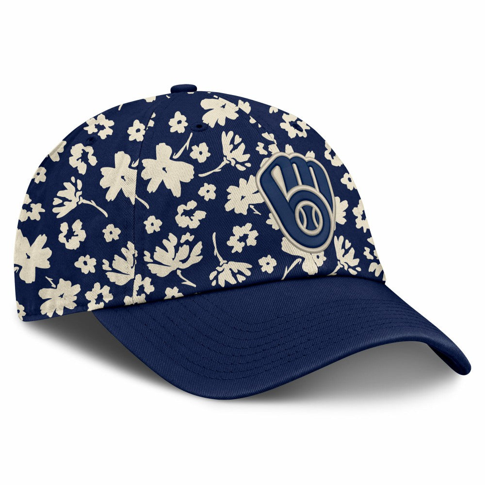 Milwaukee Brewers Fanatics Women's Blossom Adjustable Hat - Navy - Fanatics Sale