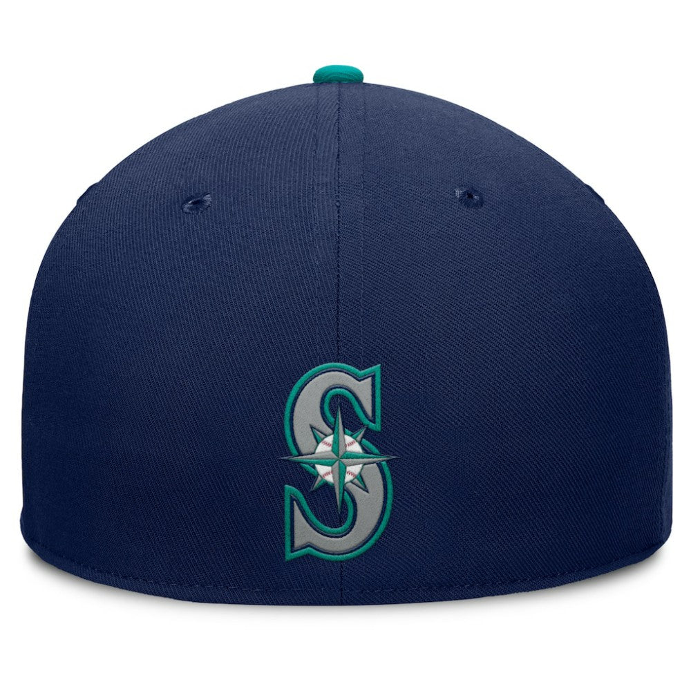 Seattle Mariners Fanatics Pick Off Fitted Hat - Navy - Fanatics Discount
