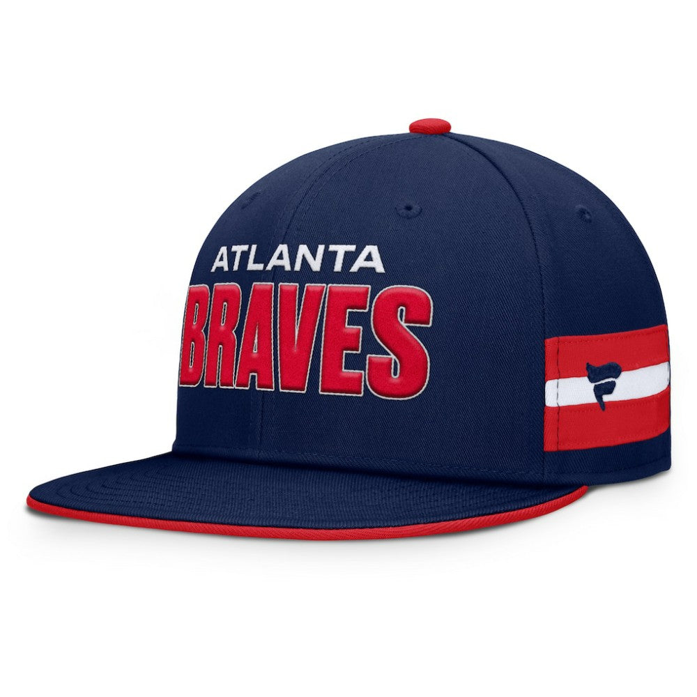 Atlanta Braves Fanatics Pick Off Fitted Hat - Navy - Fanatics on Sale