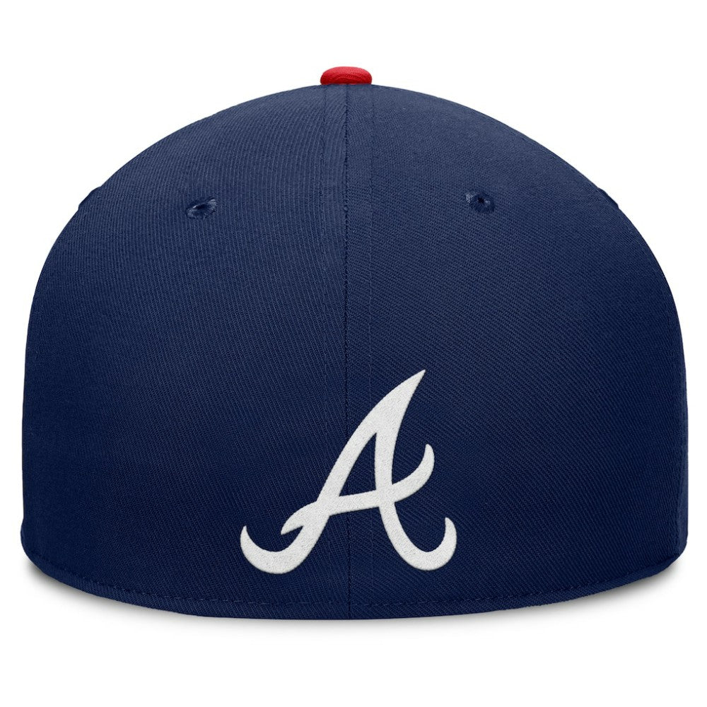 Atlanta Braves Fanatics Pick Off Fitted Hat - Navy - Fanatics on Sale