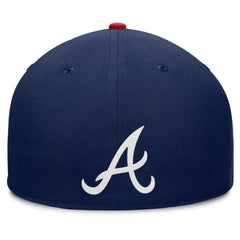 Atlanta Braves Fanatics Pick Off Fitted Hat - Navy - Fanatics on Sale