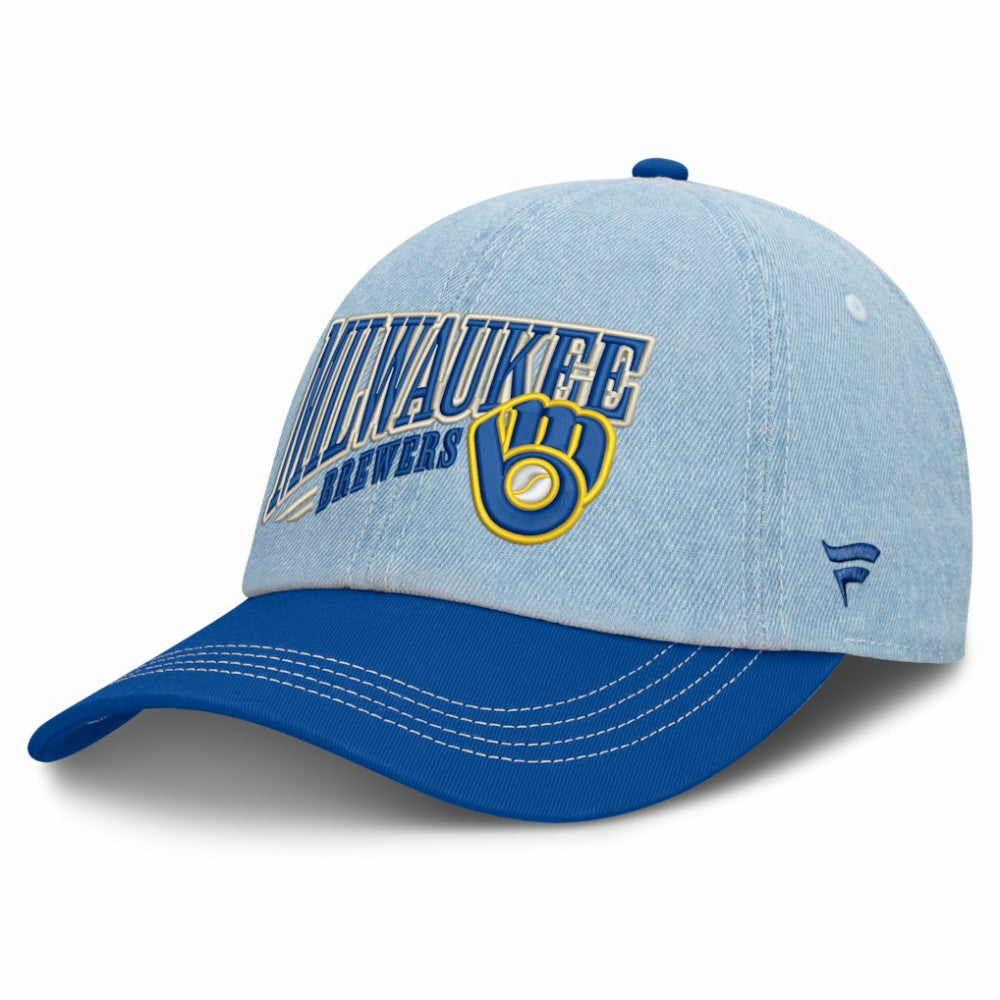Milwaukee Brewers Fanatics Retire Adjustable Hat - Denim - Fanatics Sale