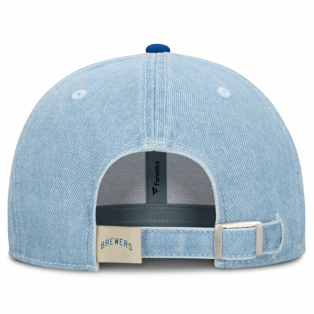 Milwaukee Brewers Fanatics Retire Adjustable Hat - Denim - Fanatics Sale