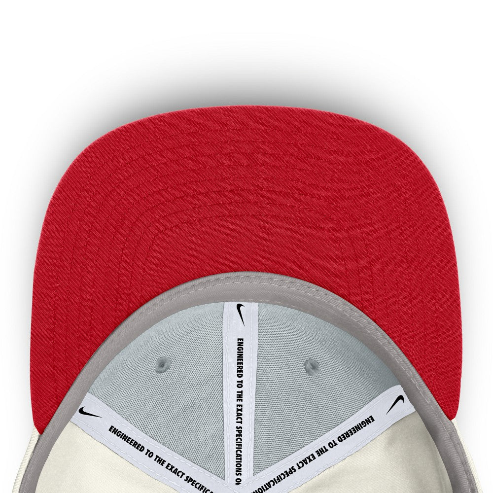Los Angeles Angels Nike Cooperstown Pro Dri-FIT Snapback Hat - Cream/Red - Nike Sale