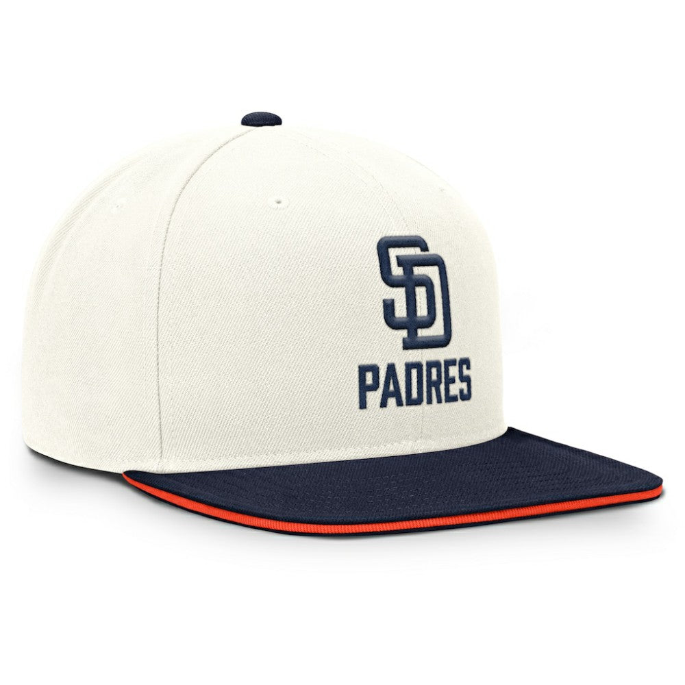 San Diego Padres Nike Cooperstown Pro Dri-FIT Snapback Hat - Cream/Navy - Nike Sale