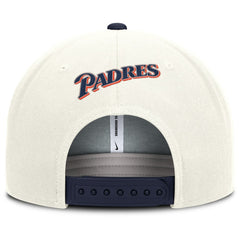 San Diego Padres Nike Cooperstown Pro Dri-FIT Snapback Hat - Cream/Navy - Nike Sale