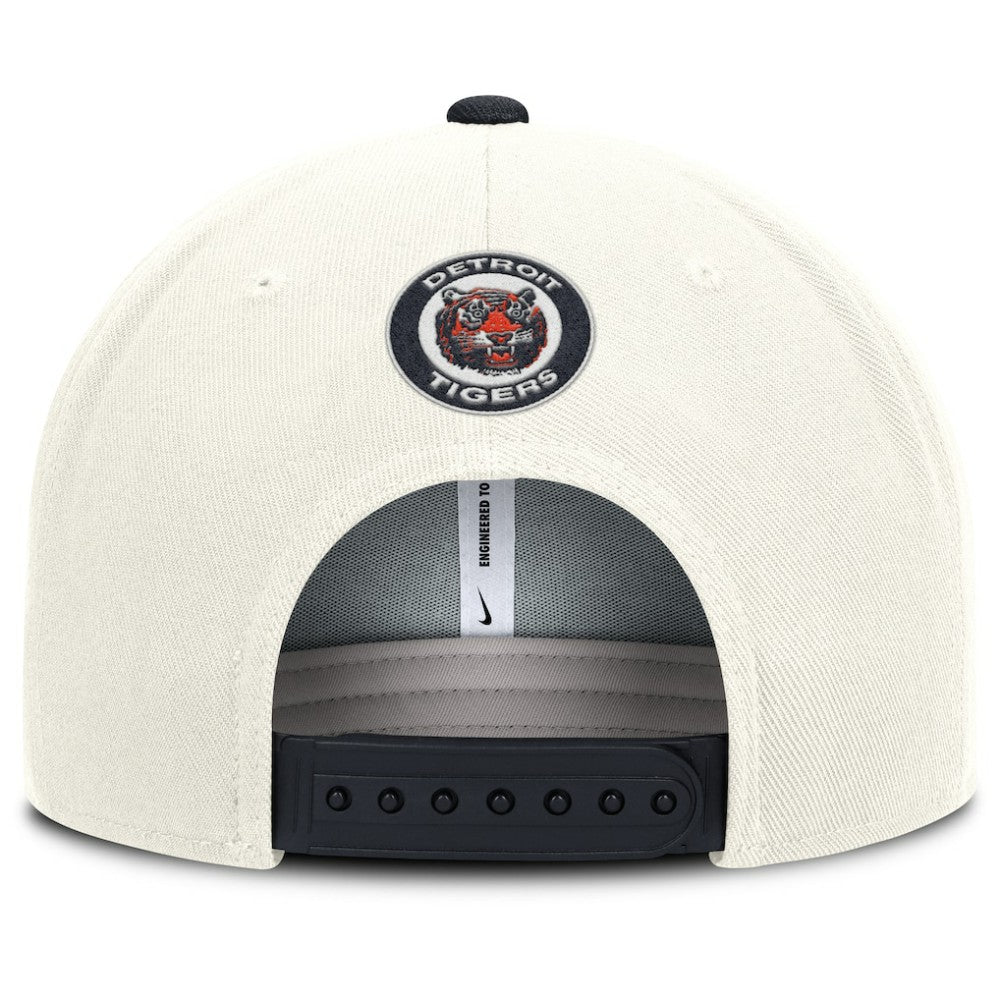 Detroit Tigers Nike Cooperstown Pro Dri-FIT Snapback Hat - Cream/Navy - Nike Sale
