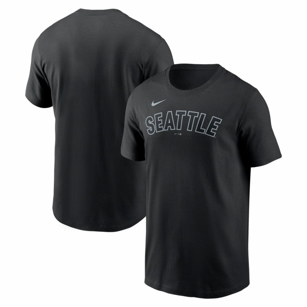 Seattle Mariners Nike Alternate Wordmark T-Shirt - Black - Nike Sale