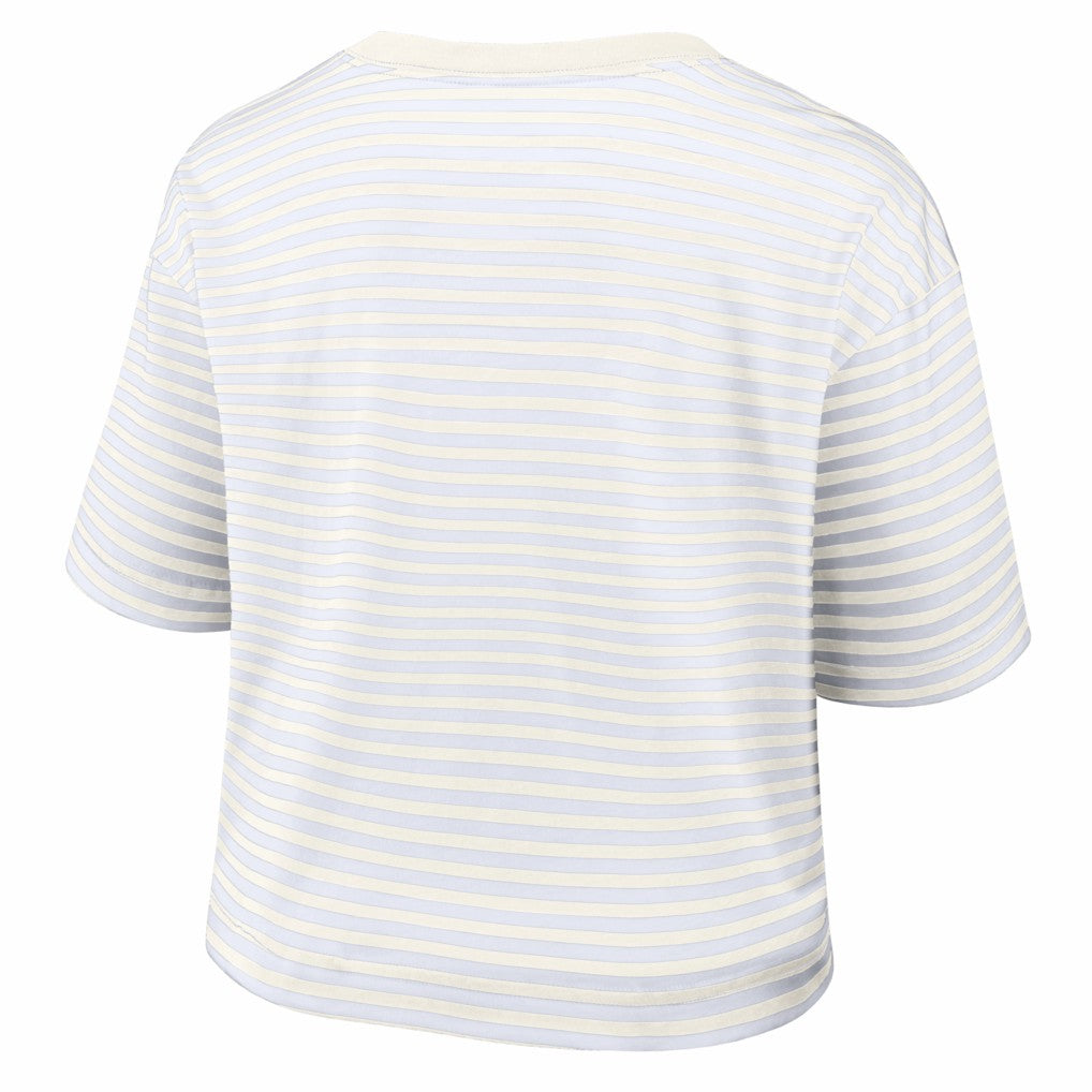 Nike Buffalo Bills Women's Striped Cropped T-Shirt White/Cream