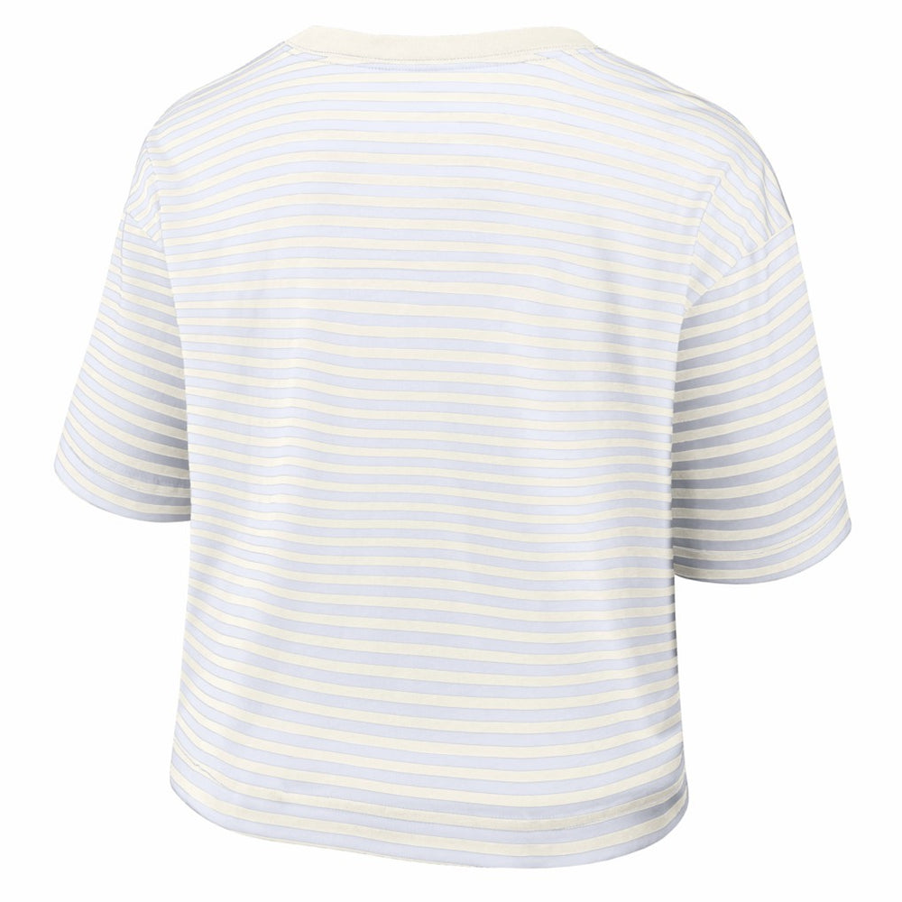 Nike Buffalo Bills Women's Striped Cropped T-Shirt White/Cream