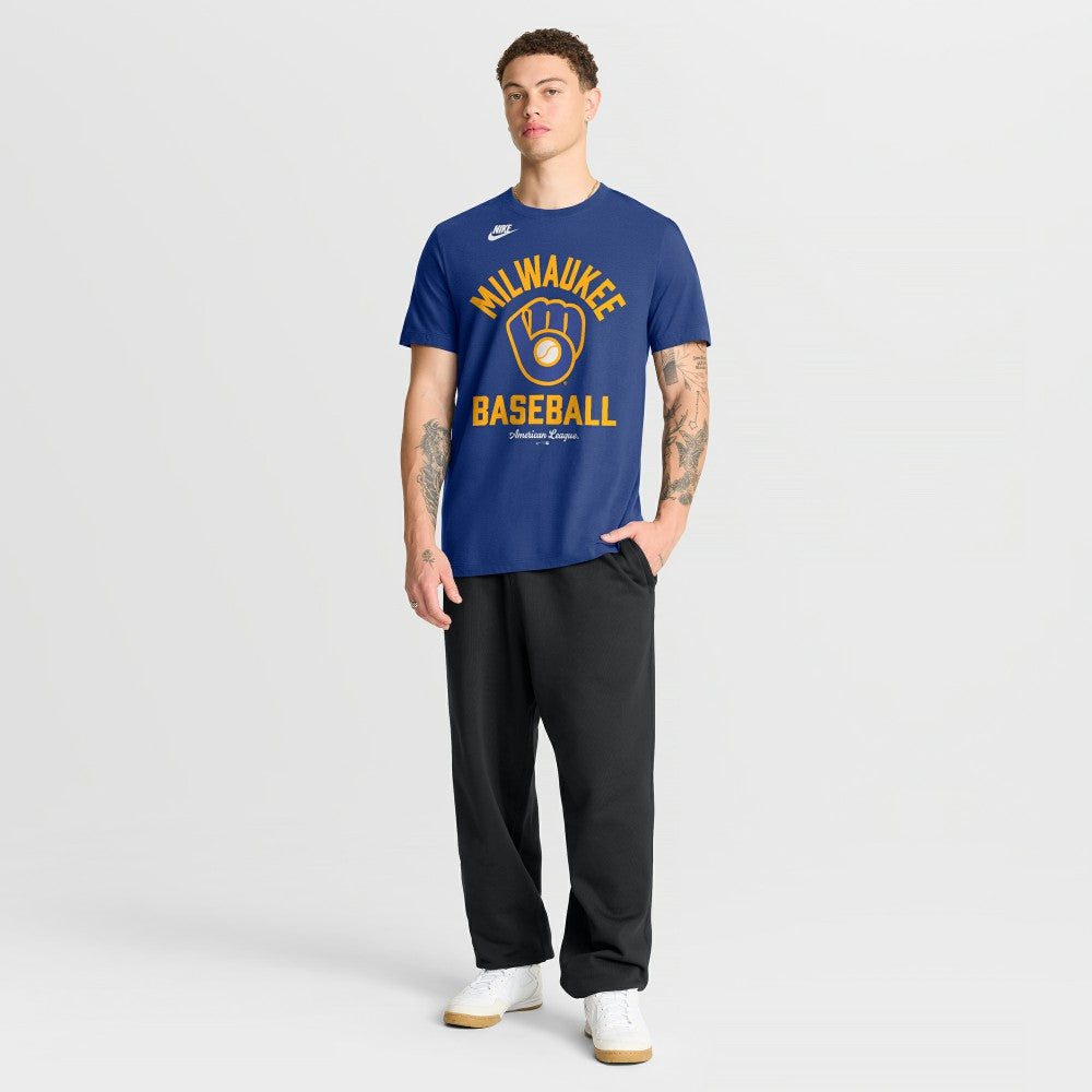 Milwaukee Brewers Nike Cooperstown Collection T-Shirt - Royal - Nike on Sale