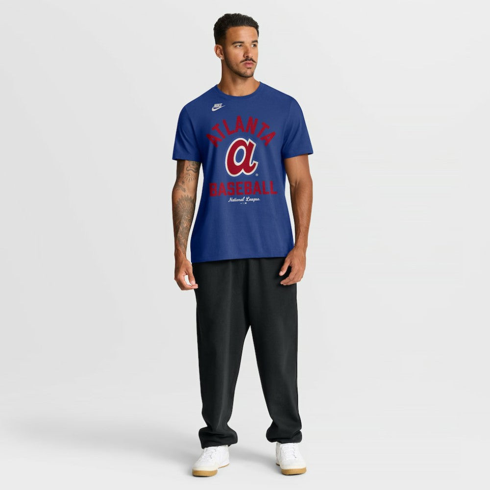 Atlanta Braves Nike Cooperstown Collection T-Shirt - Royal - Nike Lifestyle