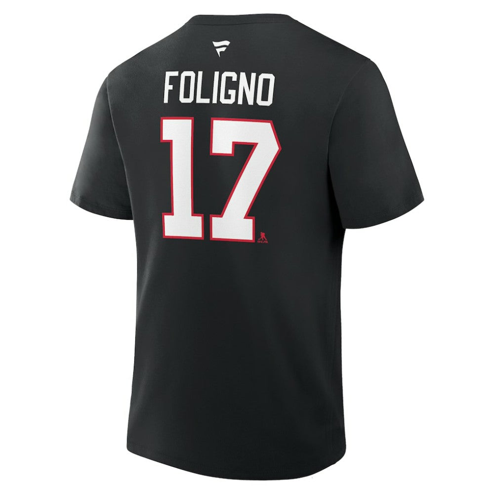 Nick Foligno Chicago Blackhawks Fanatics Authentic Stack Name & Number T-Shirt - Black - NHL 2001569321