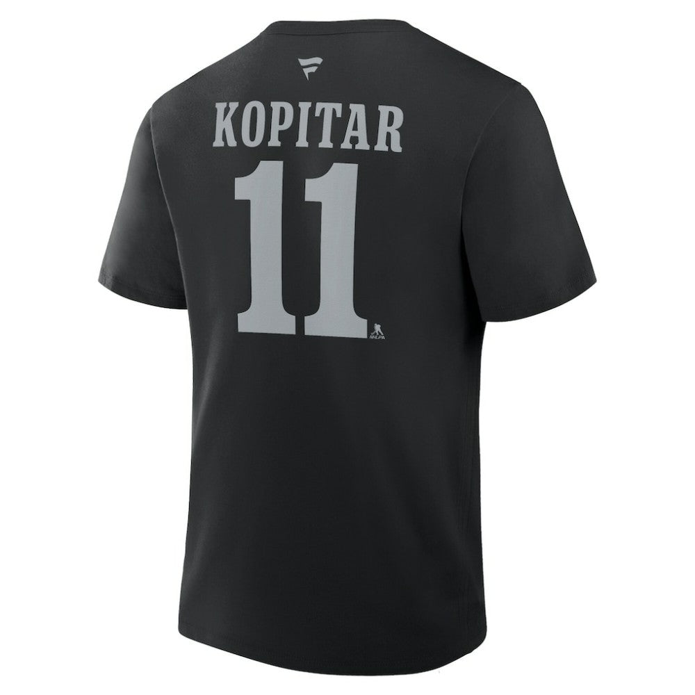 Anze Kopitar Los Angeles Kings Fanatics Authentic Stack Name & Number T-Shirt - Black - NHL 2001569378