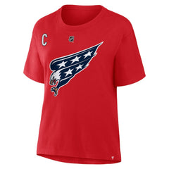 Alexander Ovechkin Washington Capitals Fanatics Women's Authentic Stack Name & Number T-Shirt - Red - NHL 2001569474