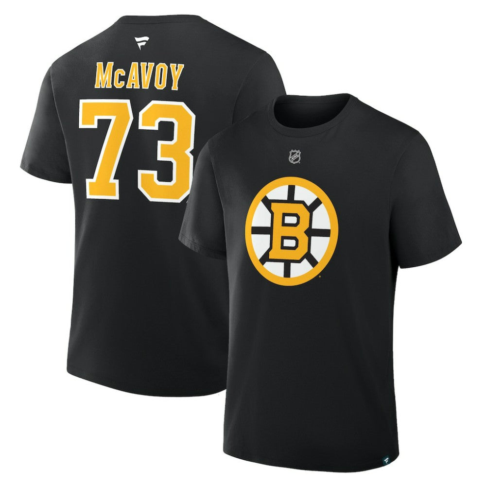 Charlie McAvoy Boston Bruins Fanatics Authentic Stack Name & Number T-Shirt - Black - NHL 2001569531