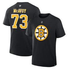 Charlie McAvoy Boston Bruins Fanatics Authentic Stack Name & Number T-Shirt - Black - NHL 2001569531