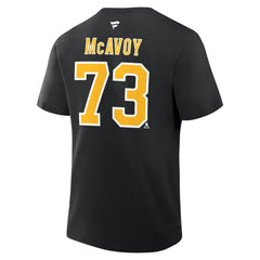 Charlie McAvoy Boston Bruins Fanatics Authentic Stack Name & Number T-Shirt - Black - NHL 2001569531