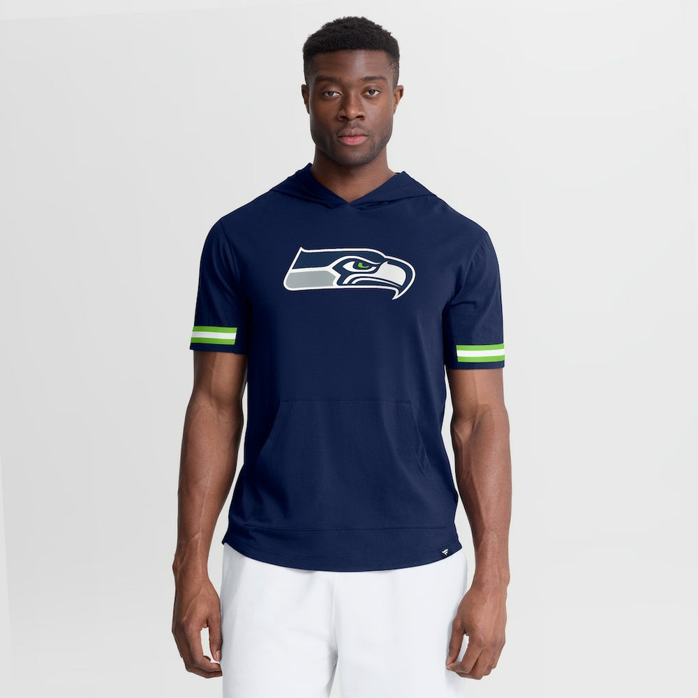 Fanatics Seattle Seahawks Optimal Play Short Sleeve Hooded T-Shirt College Navy