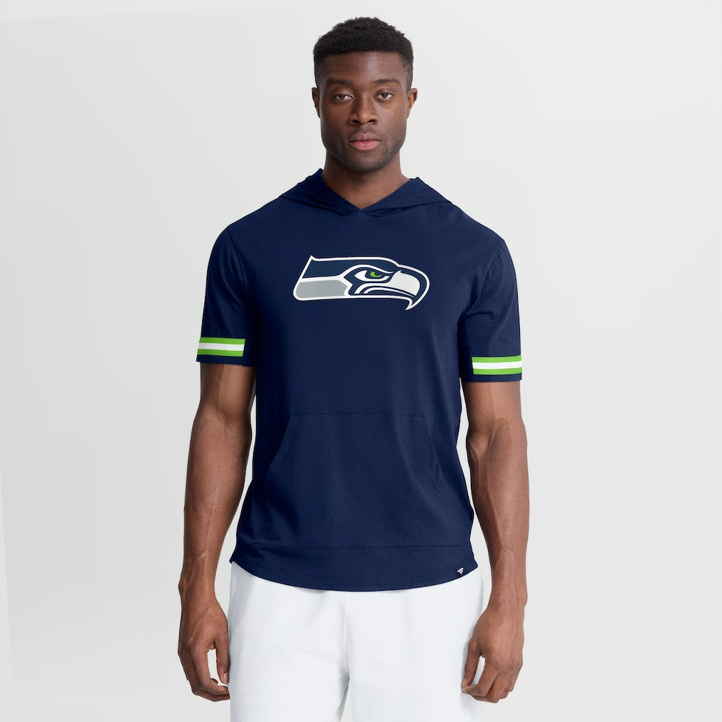 Fanatics Seattle Seahawks Optimal Play Short Sleeve Hooded T-Shirt College Navy