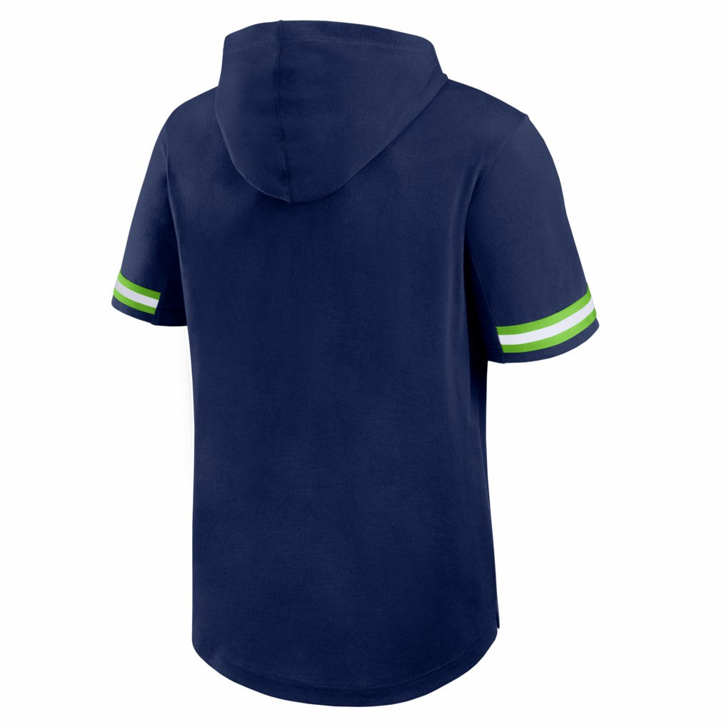 Fanatics Seattle Seahawks Optimal Play Short Sleeve Hooded T-Shirt College Navy