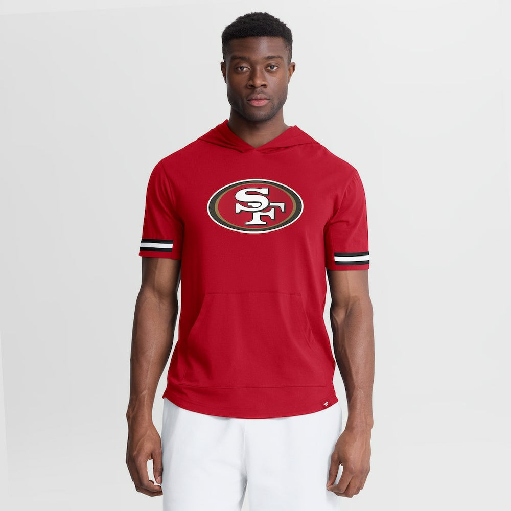 Fanatics San Francisco 49ers Optimal Play Short Sleeve Hooded T-Shirt Scarlet