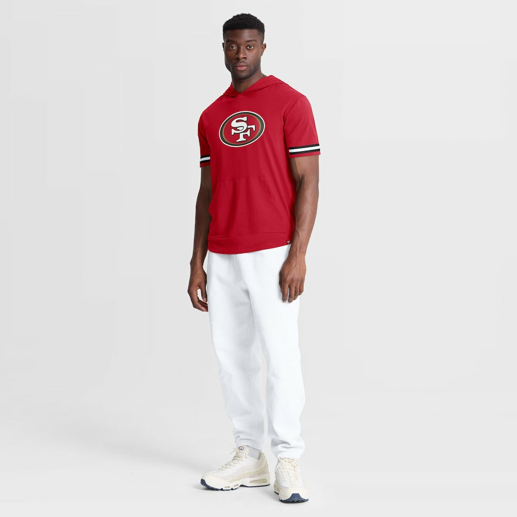 Fanatics San Francisco 49ers Optimal Play Short Sleeve Hooded T-Shirt Scarlet