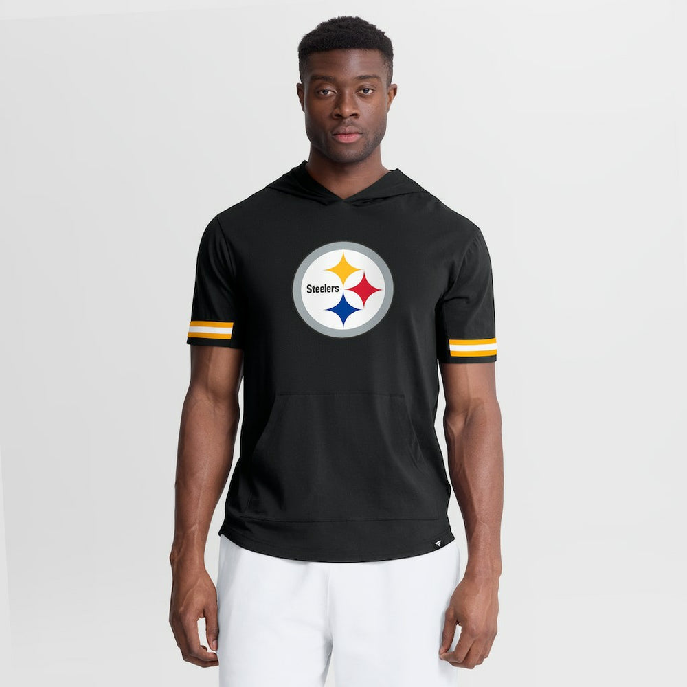 Fanatics Pittsburgh Steelers Optimal Play Short Sleeve Hooded T-Shirt Black
