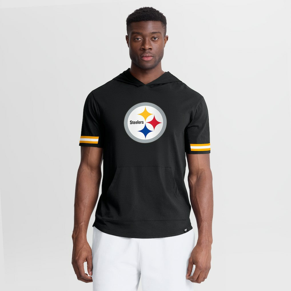 Fanatics Pittsburgh Steelers Optimal Play Short Sleeve Hooded T-Shirt Black