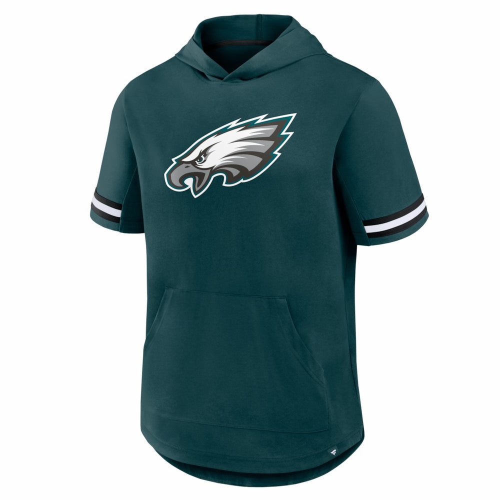 Fanatics Philadelphia Eagles Optimal Play Short Sleeve Hooded T-Shirt Midnight Green