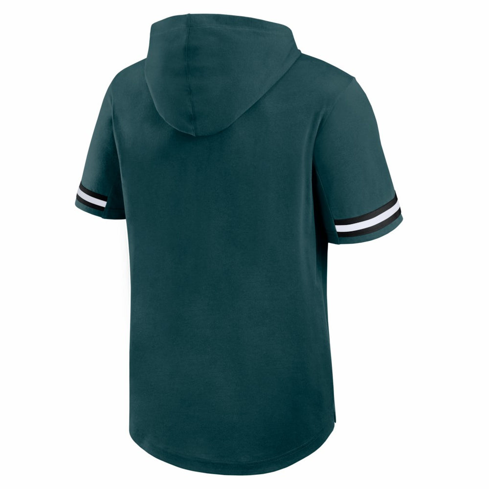 Fanatics Philadelphia Eagles Optimal Play Short Sleeve Hooded T-Shirt Midnight Green