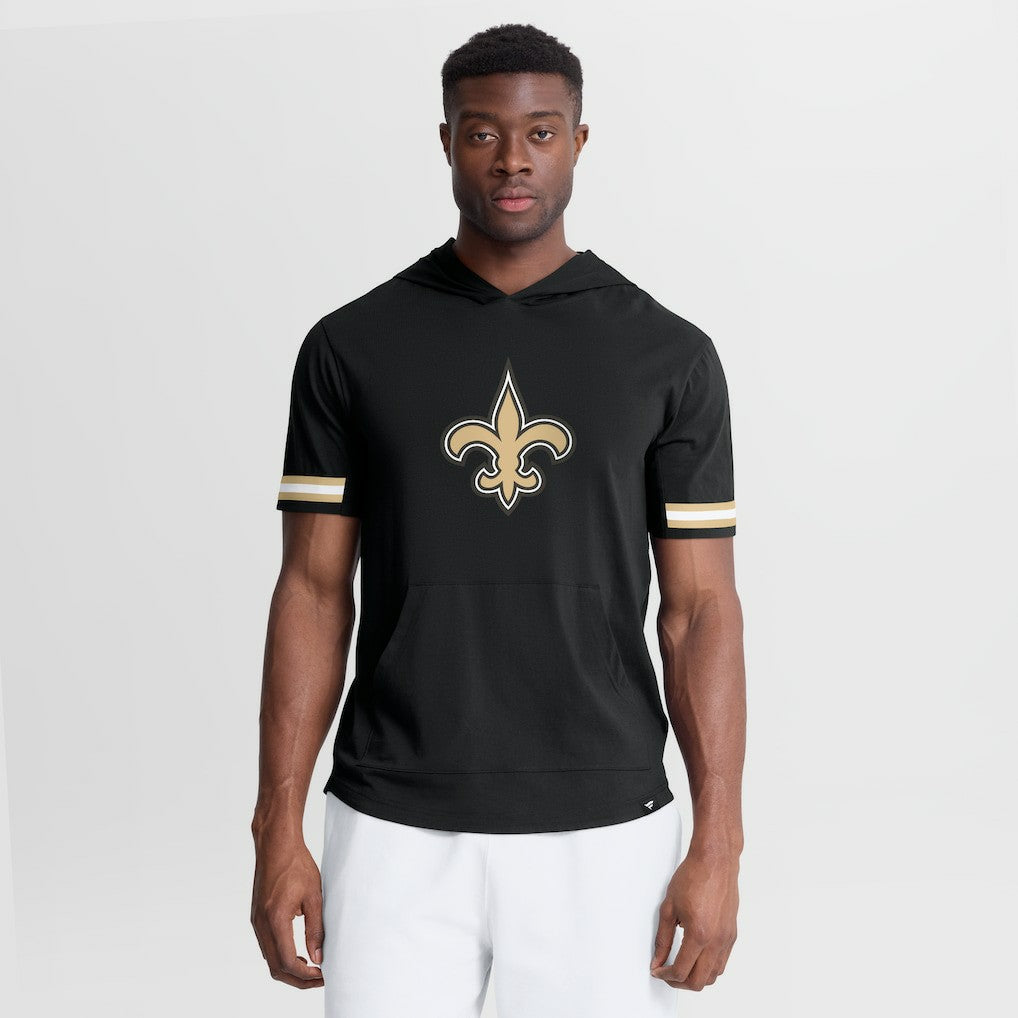 Fanatics New Orleans Saints Optimal Play Short Sleeve Hooded T-Shirt Black