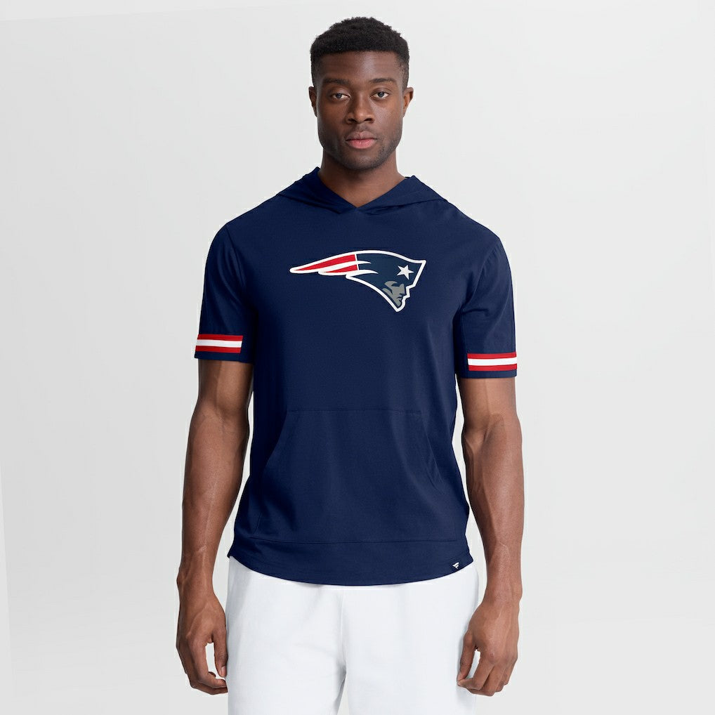 Fanatics New England Patriots Optimal Play Short Sleeve Hooded T-Shirt Navy