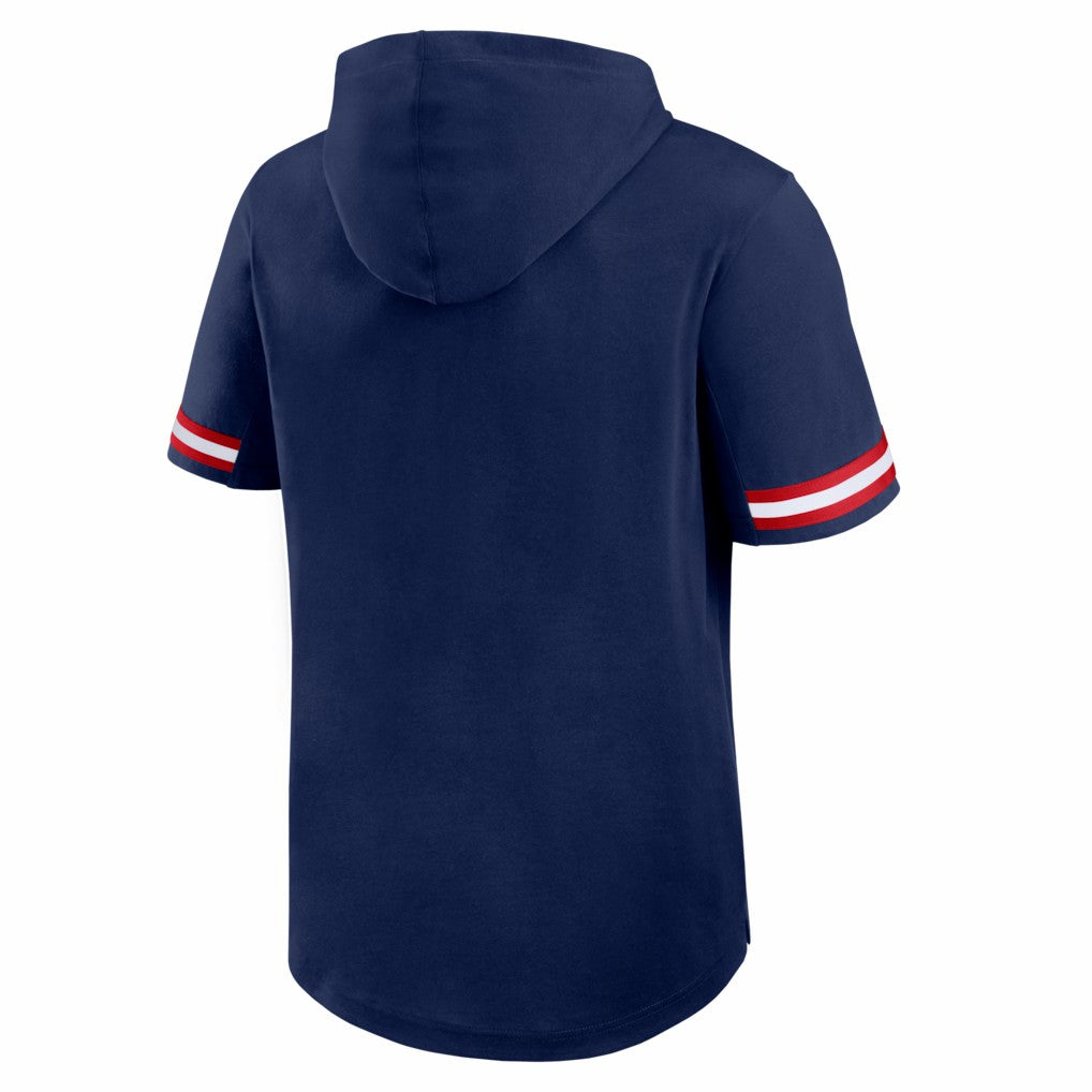 Fanatics New England Patriots Optimal Play Short Sleeve Hooded T-Shirt Navy
